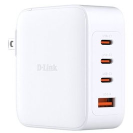 D-Link Cargador de Pared GaN 140W PD3.1 QC4.0 con 3 Puertos USB-C y 1 USB-A, Carga Rápida DCF-141/E